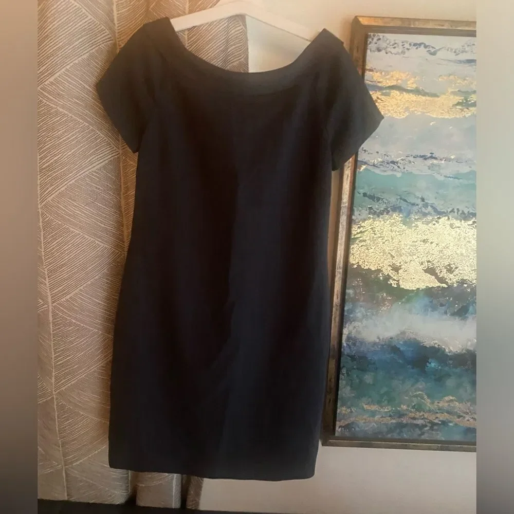Tory Burch Dress Womens Size 4  Gray Wool Blend  Tank  Sheeth  Lined Cap Sleeves